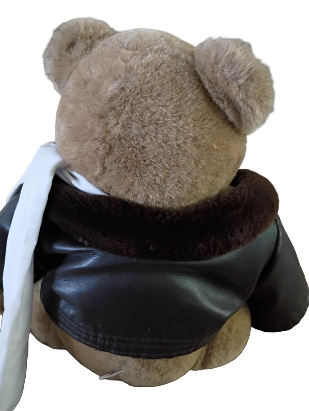 Gund Vintage 1982 Plush Pilot Bear in Brown with White Scarf